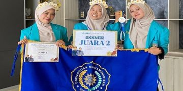 Mahasiswa Prodi PG-PAUD FKIP UMS meraih juara 2 Kategori Jasa dan Perdagangan dalam ajang EKKN ke-4 Tahun 2026 yang diselenggarakan UNTIDAR, Magelang. Foto: Ist.