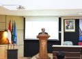 Direktur Pascasarjana UMS Prof. Farid Wajdi, Ph.D. saat memberikan sambutan. Foto: Ist.