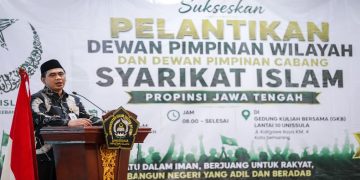 Wakil Gubernur Jawa Tengah saat menghadiri acara pelantikan pengurus SI Jawa Tengah, di Unissula Semarang, Kamis, 26 Juni 2026. Foto: Ist.