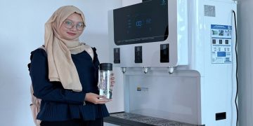 FEB UMS menyediakan water station guna mendukung gerakan Zero Waste dan Hemat Energi di lingkungan kampus. Foto: Ist.