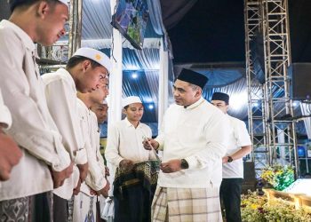 Wakil Gubernur Jawa Tengah, Taj Yasin Maimoen menghadiri acara Andalusia Bershalawat di Pondok Pesantren At Taujieh Al Islamy 2 Andalusia Lelet, Kecamatan Kebasen, Kabupaten Banyumas, Jumat, 19 Juni 2026. Foto: Ist.