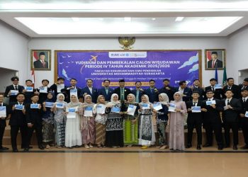 Yudisium dan pembekalan calon wisudawan Pendidikan Jasmani FKIP UMS. Foto: Ist.