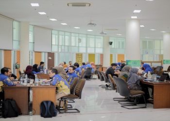 Suasana workshop pengembangan pembelajaran literasi digital berbasis teknologi dan berpusat pada mahasiswa yang digelar LPPIP UMS, Senin (22/6/2026). Foto: Ist.