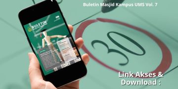 Akses untuk membaca Buletin Masjid Kampus UMS Vol. 7. Foto: Ist.
