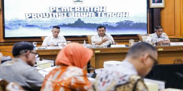 Gubernur Jawa Tengah Ahmad Luthfi menerima kunjungan kerja BKSAP DPR RI di Kota Semarang pada, Rabu 1 Juli 2026. Foto: Ist.