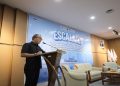 Deputi Bidang Kewirausahaan Kementerian UMKM, M. Riza Damanik, ST., M.Si., Ph.D., IPU memberikan kuliah umum di acara Alumni Entrepreneur Summit 2026 di Kampus UMS, Sabtu (4/7/2026). Foto: Ist.