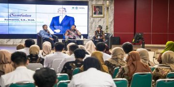 Sekda Jawa Tengah, Sumarno menghadiri sosialisasi Implementasi Permenkes Nomor 6 Tahun 2026 dan Implementasi iDRG di RSUD Dr Moewardi, Surakarta, Sabtu, 4 Juni 2026. Foto: Ist.