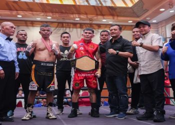 Gubernur Ahmad Luthfi membuka Kejuaraan Tinju Nasional yang memperebutkan Sabuk Emas Gubernur Jawa Tengah dan Sabuk Emas ATI di Hotel Sahid Jaya, Kota Solo, Sabtu, 4 Juli 2026. Foto: Ist.
