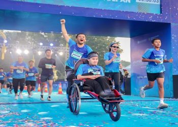 Gubernur Jawa Tengah, Ahmad Luthfi meramaikan event Rupiah Borobudur Playon 2026 pada Minggu, 5 Juli 2026. Foto: Ist.