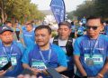Gubernur Jawa Tengah, Ahmad Luthfi memberikan keterangan pers di sela kegiatan Rupiah Borobudur Playon di Kawasan Candi Borobudur, Kabupaten Magelang, Minggu, 5 Juli 2026. Foto: Ist.