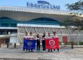 Tim Teaching Senam Penjas UMS membawa pulang piala juara 3 dari Lomba Produk Inovasi Senam Irama antar Pendidikan Jasmani se-Indonesia. Foto: Ist.