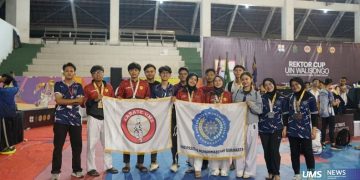 Kontingen Karate UMS dalam ajang Karate International Championship di UIN Walisongo Semarang pada 10-12 Juli 2026. Foto: Ist.