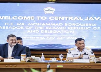 Gubernur Ahmad Luthfi menerima kunjungan kehormatan Dubes Iran untuk Indonesia, Mohammad Boroujerdi di Kantor Gubernur Jawa Tengah, Rabu, 22 Juli 2026. Foto: Ist.