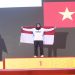 Atlet Tapak Suci UMS, Kirana Tias Savira meraih medali emas pada 10th Asian Pencak Silat Championship 2026 di Dong Nai, Vietnam, pada 15-23 Juli 2026. Foto: Ist.