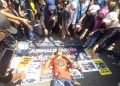 Wartawan di Soloraya melakukan aksi demo di depan Monumen Pers, Kota Solo, Selasa (28/7/2026). Foto: Ist.