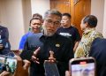 Sekda Jateng Sumarno memberikan keterangan pers usai Rapat Paripurna DPRD Jawa Tengah di Gedung Berlian, Semarang, Kamis (30/7/2026). Foto: Ist.