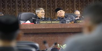 Sekda Jawa Tengah, Sumarno saat menghadiri Rapat Paripurna DPRD Jateng di Gedung Berlian, Semarang, Kamis, 30 Juli 2026. Foto: Ist.