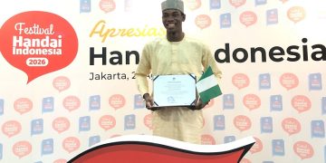 Mustapha Abolore Abdulwahab, mahasiswa internasional UNS Solo asal Nigeria. Foto: Ist.