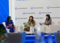 Kiri-kanan: Moderator; Dr. Aviliani, Ekonom Senior INDEF; dan Krizia Maulana, CAIA, Associate Director, Head of Investment Specialist, Eastspring Investments Indonesia dalam sesi sharing Permata Bank Wealth Wisdom di Kota Semarang. Foto: Ist.