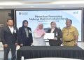 SEVP Funding and Transaction BSI, Ida Triana Widowati; perwakilan Kementerian Sosial RI, Sunniyah; Dinas Sosial Provinsi DKI Jakarta, Rudy Syahrul; SVP Retail Deposit Group, Dien Lukita Purnamasari di Kantor Pusat BSI Jakarta. Foto: Ist.