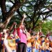Para siswa baru SD Muh PK Kottabarat Solo saat berkunjung ke Taman Balekambang sebagai puncak MPLS. Foto: Ist.
