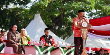 Gubernur Jawa Tengah Ahmad Luthfi menghadiri pembukaan Muktamar XVI Tapak Suci Putera Muhammadiyah, Sabtu, 8 Agustus 2026. Foto: Ist.