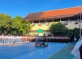 Mahasiswa PLP UMS turut mengampanyekan pentingnya pemenuhan hak anak serta pencegahan aksi perundungan di lingkungan sekolah. Foto: Ist.
