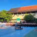 Mahasiswa PLP UMS turut mengampanyekan pentingnya pemenuhan hak anak serta pencegahan aksi perundungan di lingkungan sekolah. Foto: Ist.