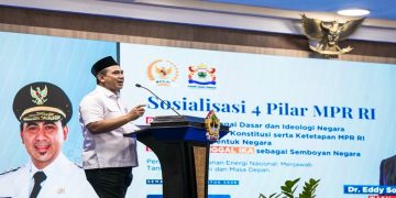 Wakil Gubernur Jawa Tengah, Taj Yasin Maimoen saat Sosialisasi 4 Pilar MPR RI di Gedung Gradhika Bhakti Praja, Semarang, Rabu, 12 Agustus 2026. Foto: Ist.
