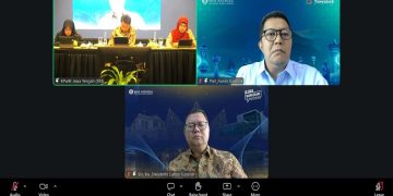 Media briefing se-Jawa Tengah melalui zoom meeting yang dipimpin Kepala Perwakilan Bank Indonesia Jawa Tengah dan dihadiri oleh Kantor Perwakilan BI Solo, Tegal dan Purwokerto. Foto: Ist.