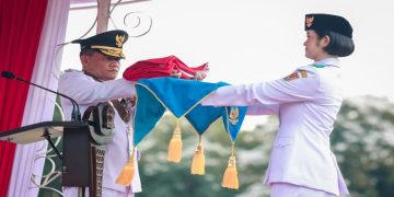 Gubernur Ahmad Luthfi menjadi Inspektur Upacara Peringatan HUT ke-81 RI tingkat Provinsi Jawa Tengah di Lapangan Pancasila, Simpanglima, Kota Semarang, Senin, 17 Agustus 2026. Foto: Ist.