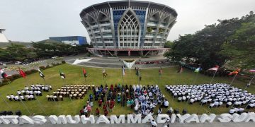 UMS menggelar upacara HUT ke-81 RI, Senin (17/8/2026). Foto: Ist.
