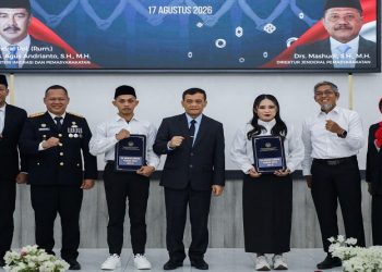 Gubernur Ahmad Luthfi menghadiri Pemberian Remisi Umum bagi Narapidana dan Pengurangan Masa Pidana Umum bagi Anak Binaan di Aula Lembaga Pemasyarakatan Kelas I Semarang, Senin, 17 Agustus 2026. Foto: Ist.