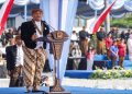 Gubernur Ahmad Luthfi memimpin upacara Peringatan Hari Jadi ke-81 Provinsi Jawa Tengah di Alun-alun Kidul Kabupaten Boyolali, Rabu, 19 Agustus 2026. Foto: Ist.