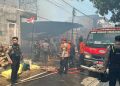 Lokasi kebakaran di Kampung Tunggulsari, Kelurahan Pajang, Kecamatan Laweyan, Kota Solo, Selasa (25/8/2026). Foto: Ist.