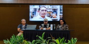 Menteri Kebudayaan RI, Prof. (Hon.) Dr. Fadli Zon, M.Sc hadir secara daring saat jumpa pers di Kota Solo Kamis (24/9/2026) terkait penyelenggaraan FMTI 2026. Foto: Ist.