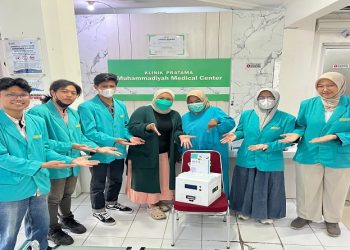 Tim PKM-KC UMS telah melaksanakan uji keandalan inovasi NECIS di sejumlah fasilitas kesehatan. Foto: Ist.