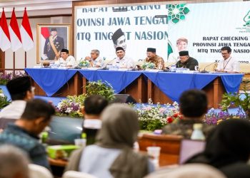 Wakil Gubernur Jawa Tengah, Taj Yasin Maimoen saat rapat checking terakhir kesiapan sebagai tuan rumah MTQ Nasional XXXI Tahun 2026 di Gedung Gradhika Bhakti Praja, Semarang, Rabu, 9 September 2026. Foto: Ist.