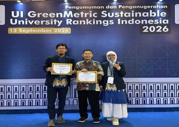Delegasi UMS pada agenda pengumuman dan penganugerahan UI GreenMetric Sustainable University Ranking 2026. Foto: Ist.