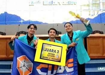 Mahasiswa Program Studi Teknik Sipil UMS yang tergabung dalam Tim DED-CUBE meraih Juara 3 dalam CIVICO 2026 di Universitas Negeri Malang. Foto: Ist.
