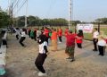 Mahasiswa PPG Prajabatan PJOK UMS menciptakan inovasi Senam Sehat Lansia Harmonis Aktif Bersama. Foto: Ist.
