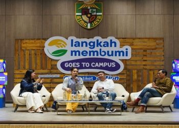 Langkah Membumi Goes To Campus hadir di lima kampus di Jabodetabek bersama Cinta Laura Kiehl sebagai Change Maker Partner. Program ini menjadi bagian dari rangkaian menuju Langkah Membumi Market 2026 oleh Blibli Tiket Action. Foto: Ist.