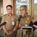 Sekda Jateng Sumarno saat memberikan keterangan pada wartawan pada acara pembukaan monitoring dan evaluasi Active Case Finding (ACF) TBC Provinsi Jawa Tengah di Anaya Azana Villa and Resort Tawangmangu, Kabupaten Karanganyar, Senin (28/9/2026). Foto : Ist.