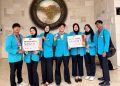 Dua tim mahasiswa UMS berhasil menyabet meddali perak dan peruggu di lomba esai NESCO 3 Bali. Foto : Ist.