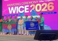 Tim KINDO.fun UMS saat awarding ceremony WICE 2026, tim berhasil menangi silver medal atau medali perak dalam ajang 8th World Invention Competition and Exhibition (WICE) 2026 di Malaysia. Foto : Ist.