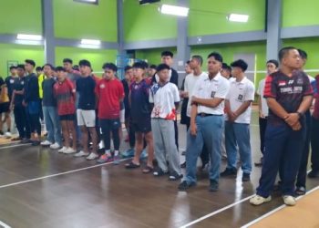 Peserta turnamen bulutangkis eksternal UMS Tahun 2026 dalam rangka memperingati Hari Jadi ke-68 UMS. Foto : Ist.