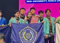 Tim mahasiswa UMS meraih medali emas kategori Innovative Social Sciences dalam ajang 8th WICE 2026 di Malaysia. Foto: Ist.
