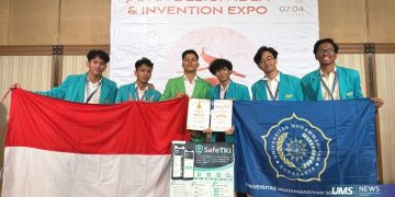 Mahasiswa PTI UMS meraih medali perak di Jepang lewat inovasi platform digital "Safe TKI". Foto: Ist.