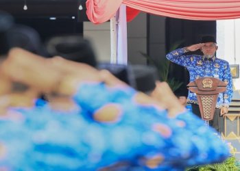 Sekda Provinsi Jawa Tengah Sumarno menjadi inspektur upacara peringatan Hari Kesaktian Pancasila di Halaman Kantor Gubernur Jawa Tengah, Kamis, 1 Oktober 2026. Foto: Ist.