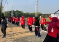 Mahasiswa Program Studi PPG Prajabatan Pendidikan Jasmani UMS melanjutkan rangkaian Proyek Kepemimpinan “Senam Selaras”di Desa Pabelan. Foto: Ist.